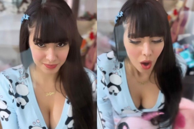 Vídeo de Juliana Bonde lambendo ‘parte íntima’ viraliza na web: “Ela gosta” -  (crédito: Observatório dos Famosos)
