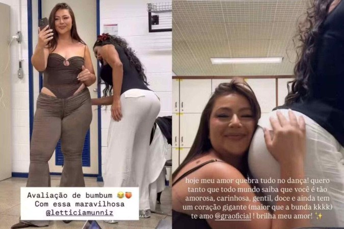 Gracyanne Barbosa elogia bumbum de Letticia Munniz: ‘Tem mais que eu’ -  (crédito: Observatório dos Famosos)
