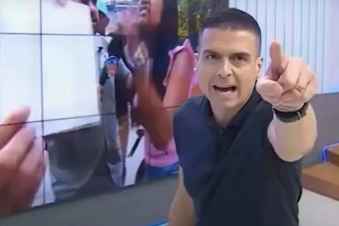 Blogueiras protagonizam briga ao vivo no SBT e apresentador chama a polícia -  (crédito: Obeservatório da TV)