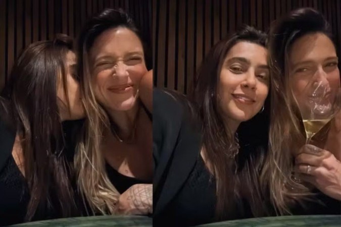 Lauana Prado e a noiva, Tati Dias, celebram aniversário do romance em jantar -  (crédito: Observatório dos Famosos)