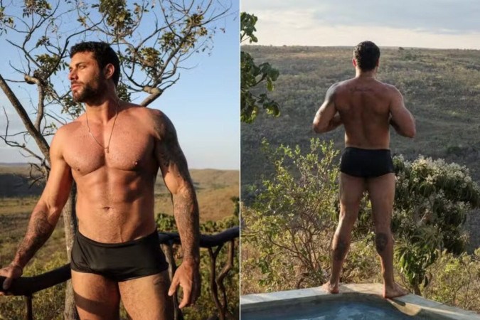 Sarado! Jesus Luz mostra o corpo musculoso na Chapada dos Veadeiros -  (crédito: Observatório dos Famosos)