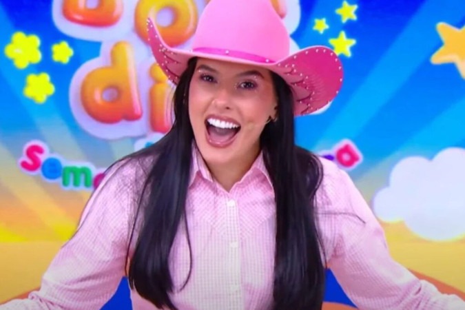Apresentando o Bom Dia & Cia, Ana Castela ‘rouba’ em brincadeira com crianças -  (crédito: Observatório dos Famosos)