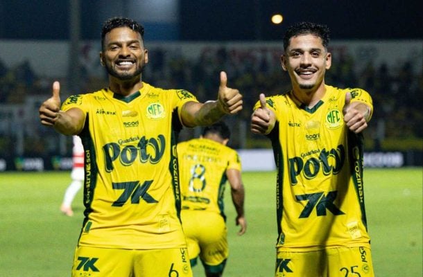 MIRASSOL – Foi superior ao Internacional na maior parte do jogo em diversos aspectos como organização, parte tática, técnica e ofensiva. NOTA 7, 0 - Foto:  JP Pinheiro/Agência Mirassol