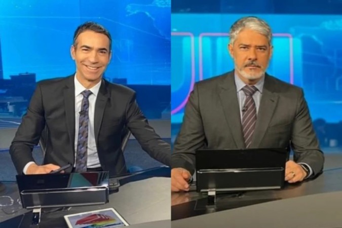 Saiba quando será a troca entre César Tralli e William Bonner no Jornal Nacional - (crédito: Obeservatório da TV) Saiba quando será a troca entre César Tralli e William Bonner no Jornal Nacional - (crédito: Obeservatório da TV)