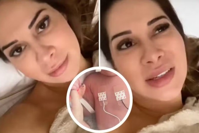 Maíra Cardi desabafa sobre tensão após nascimento da filha: ‘Fui me apavorando, angustiante’ -  (crédito: Observatório dos Famosos)