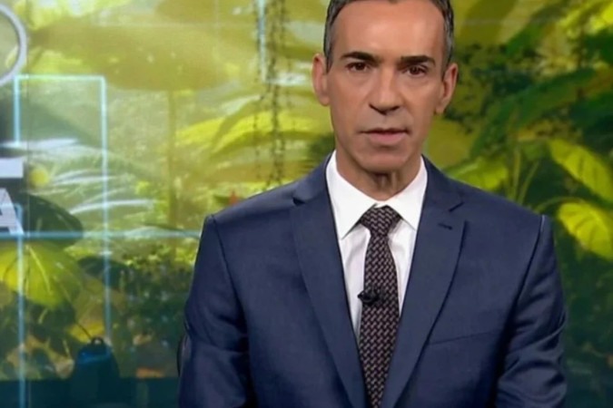 Boicote? César Tralli termina Jornal Nacional sem dizer ‘boa-noite’ -  (crédito: Obeservatório da TV)