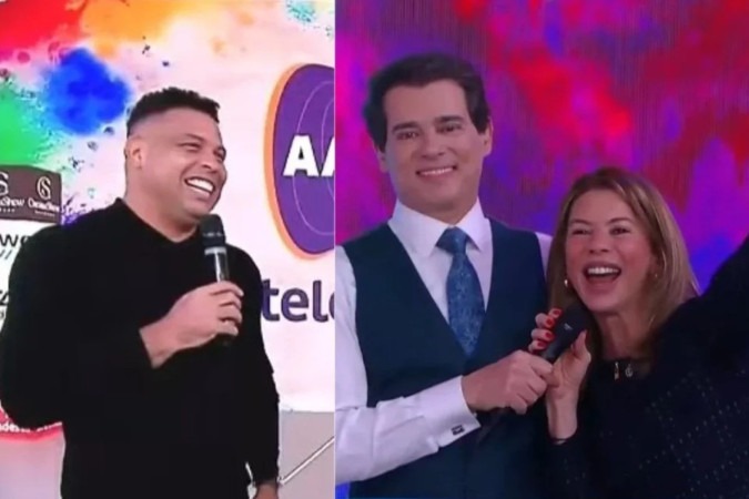 Ronaldo Fenômeno pede emprego e é contratado ao vivo no SBT -  (crédito: Obeservatório da TV)