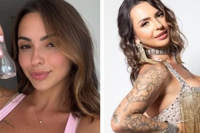 Karol Rosalín, madrinha da Tatuapé, vende ‘gotas de suor’ para custear fantasias do Carnaval -  (crédito: Observatório dos Famosos)