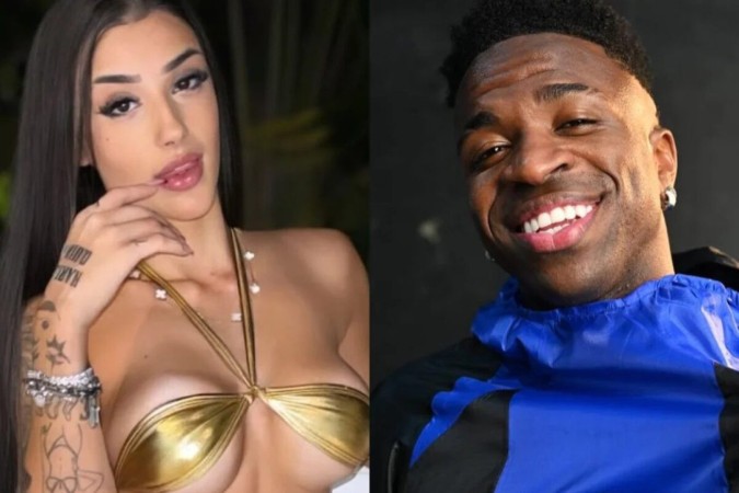 De cueca!! Vini Jr. surge em suposta conversa com Bia Miranda -  (crédito: Observatório dos Famosos)