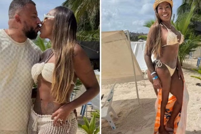 Mãe de Ludmilla curte férias românticas com ex-segurança da filha -  (crédito: Observatório dos Famosos)