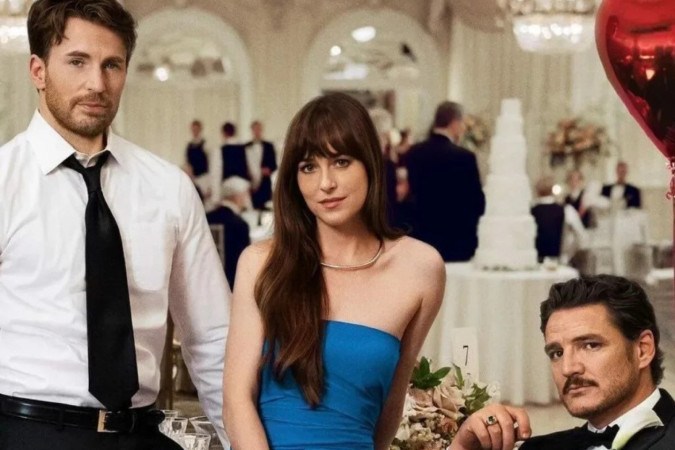 Triângulo amoroso contemporâneo com Dakota Johnson, Chris Evans e Pedro Pascal no Prime Video -  (crédito: Obeservatório da TV)