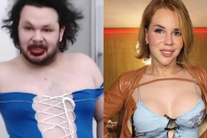 Antes e depois de Wanessa Wolf impressiona internautas -  (crédito: Observatório dos Famosos)