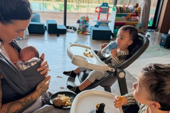 Clara Maia celebra alta do filho que estava internado desde o nascimento -  (crédito: Observatório dos Famosos)