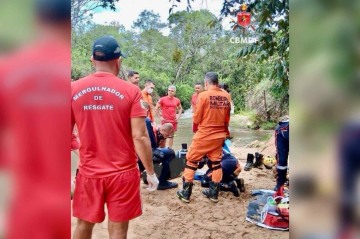 Vítima teve óbito declarado ainda no local do acidente -  (crédito: Divulgação/ CBMDF)