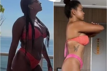 Antes e depois! De biquíni, Jeniffer Nascimento mostra ao fazer comparativo do físico -  (crédito: Observatório dos Famosos) -Antes e depois! De biquíni, Jeniffer Nascimento mostra ao fazer comparativo do físico -  (crédito: Observatório dos Famosos)