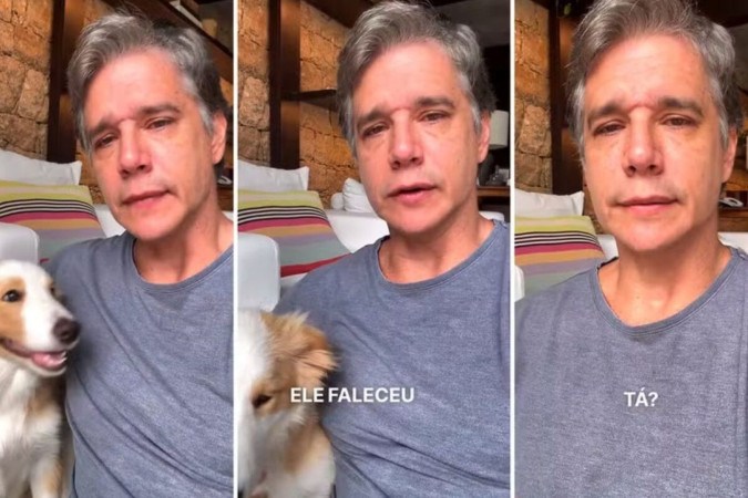 Marcio Garcia fica aos prantos ao anunciar morte de cachorro: ‘Não resistiu’ -  (crédito: Observatório dos Famosos)