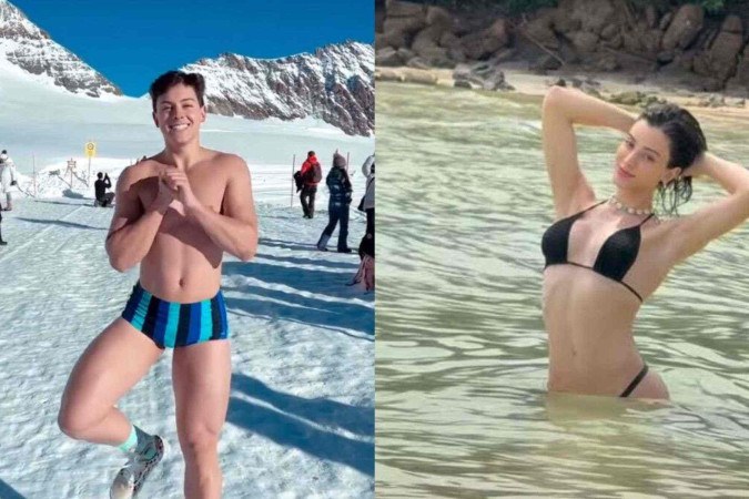 VÍDEO: Bella Longuinho sensualiza de biquíni e mostra seu antes e depois da transição de gênero -  (crédito: Observatório dos Famosos)