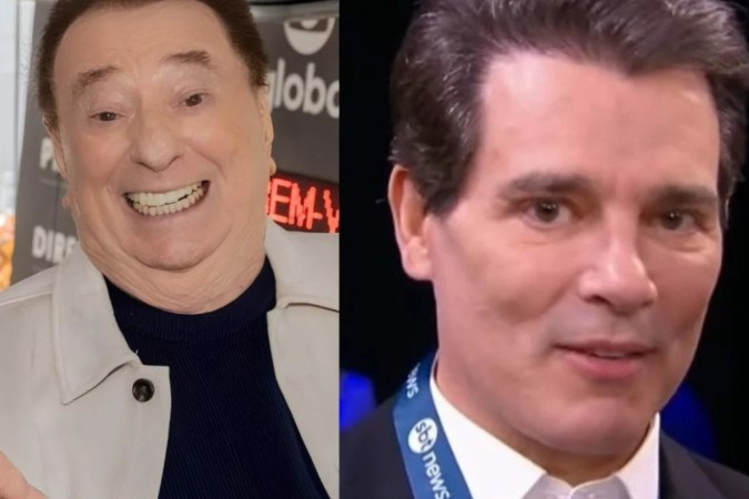 Raul Gil reaparece no SBT após ser demitido pela emissora e ganha afago de Portiolli -  (crédito: Obeservatório da TV)