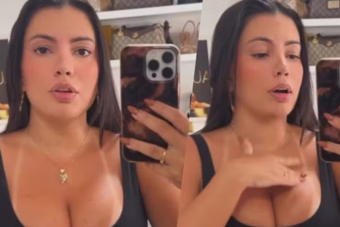 Ex-bbb Fernanda Bande revela que vai trocar prótese nos seios: ‘Peitos naturais comprados’ -  (crédito: Observatório dos Famosos)