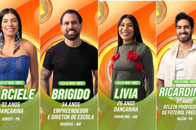 BBB 26: Conheça os pipocas confinados na Casa de Vidro do Norte -  (crédito: Obeservatório da TV)