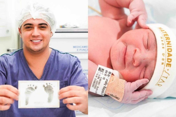 Nasce Ravi, primeiro filho do cantor Natanzinho Lima com Karolly Rayssa -  (crédito: Observatório dos Famosos)