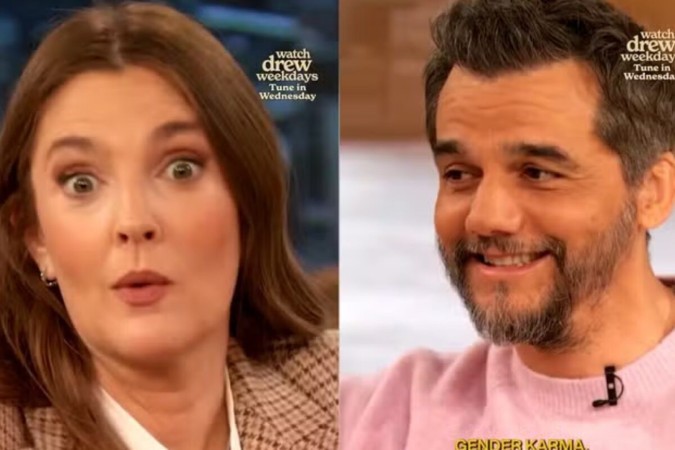 Wagner Moura dá entrevista para Drew Barrymore e fala sobre criar três filhos adolescentes -  (crédito: Observatório dos Famosos)