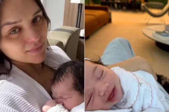 Web se encanta após Rafa Kalimann postar foto do rostinho da filha, Zuza -  (crédito: Observatório dos Famosos)