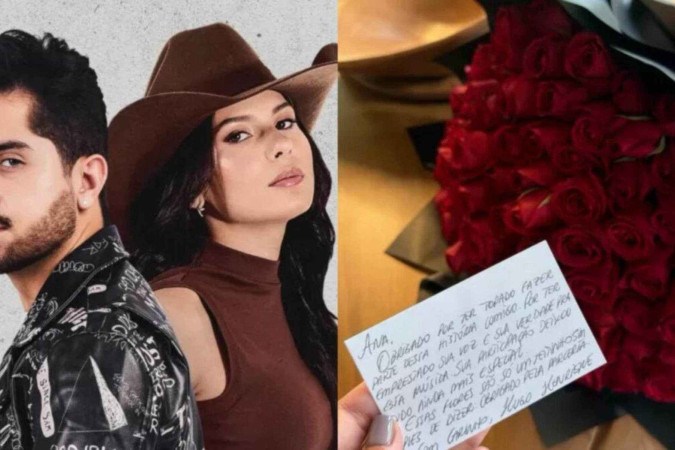 Ana Castela ganha buquê de cantor sertanejo e não foi do Zé Felipe -  (crédito: Observatório dos Famosos)