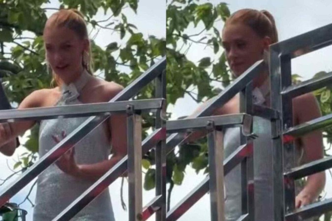 Após viralizar, Marina Ruy Barbosa nega boatos e explica vídeo: ‘Meu amigo me puxou’ -  (crédito: Observatório dos Famosos)