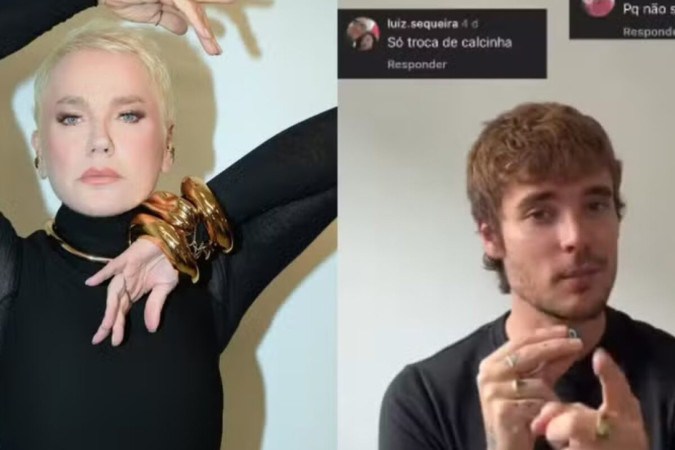 Xuxa sai em defesa do genro após marido de Sasha sofrer ataques homofóbicos: ‘Povo chato’ -  (crédito: Observatório dos Famosos)