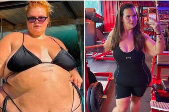 Thais Carla se impressiona com mudança no corpo após perder 85 kg: ‘Uma descoberta’ -  (crédito: Observatório dos Famosos)