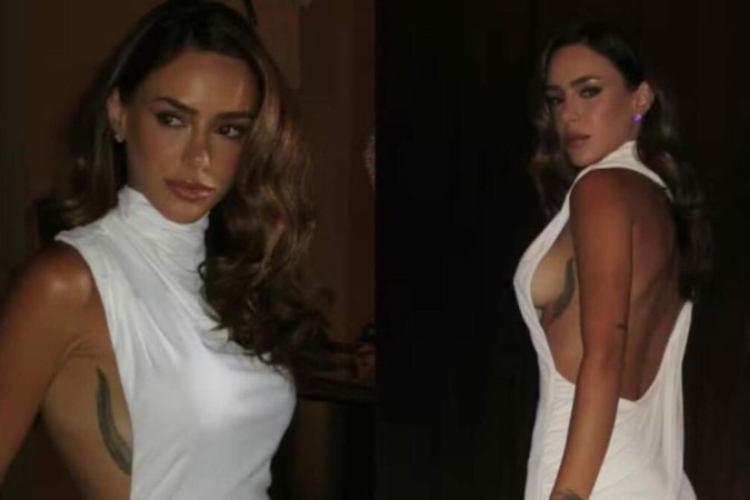 Bruna Biancardi surge com vestido provocante que mostra tatuagem perto do seio -  (crédito: Observatório dos Famosos)
