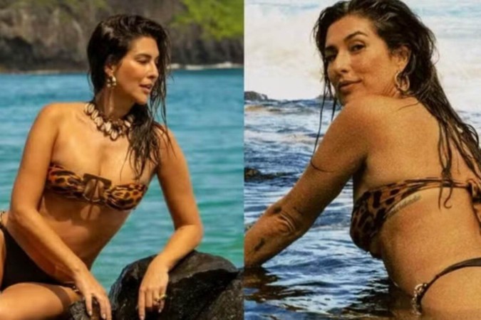De biquíni, Fernanda Paes Leme mostra fotos de férias em Fernando de Noronha -  (crédito: Observatório dos Famosos)