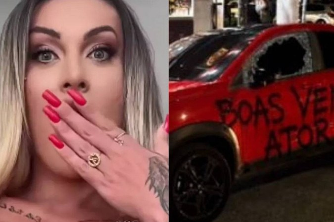 Andressa Urach destrói carro e imóvel do ex-marido após término: “Sou ciumenta” -  (crédito: Observatório dos Famosos)
