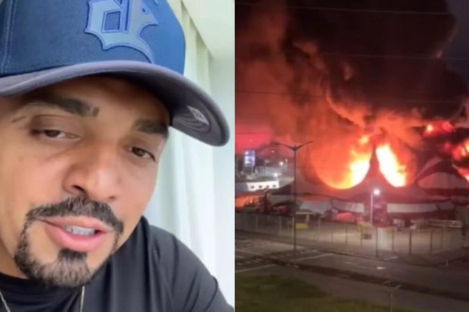 Incêndio destrói Circo do Tirullipa e humorista faz desabafo nas redes sociais -  (crédito: Observatório dos Famosos)