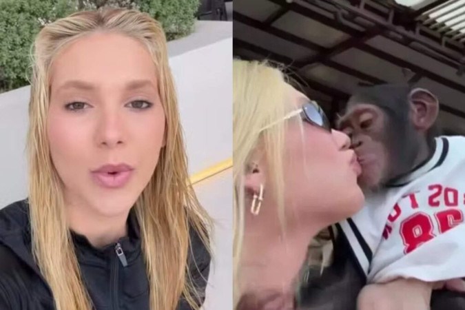 Virginia Fonseca se pronuncia após polêmica com vídeo beijando macaco e repudia ataques contra Vini Jr. -  (crédito: Observatório dos Famosos)