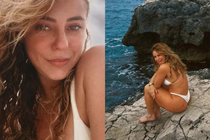 Paolla Oliveira posa de biquíni branco durante viagem e exibe suas curvas poderosas -  (crédito: Observatório dos Famosos)