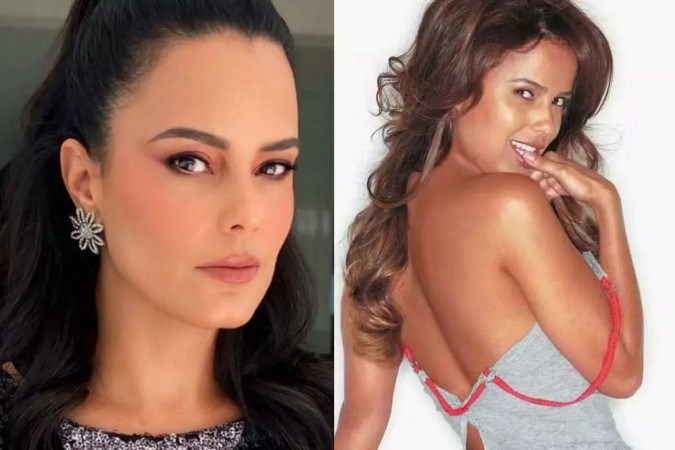 Luciele Di Camargo: veja fotos raras e sensuais da esposa de Denilson em ensaio -  (crédito: Observatório dos Famosos)