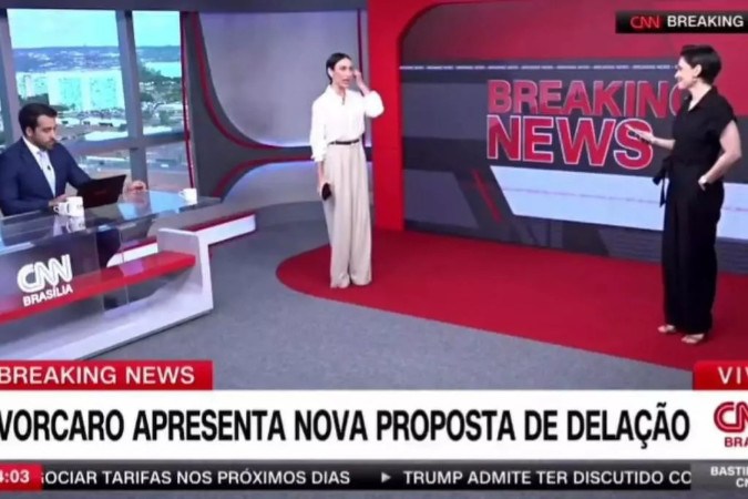 Comentário sobre delação de Daniel Vorcaro vaza durante programação da CNN Brasil -  (crédito: Obeservatório da TV)