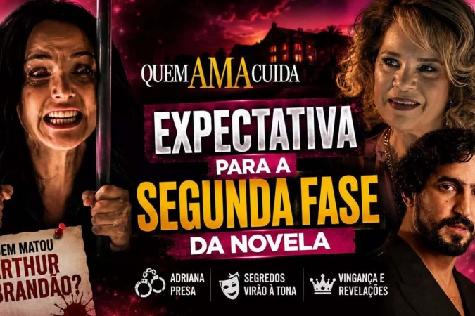 Segunda fase de Quem Ama Cuida: prisão, vingança e segredos prometem transformar a novela das nove -  (crédito: Obeservatório da TV)