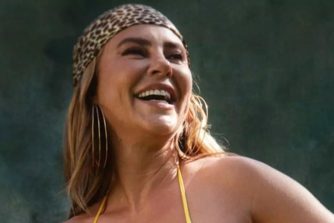 Paolla Oliveira posa com lingerie nas cores do Brasil e revela superstição para a Copa do Mundo: “Dá sorte” -  (crédito: Observatório dos Famosos)