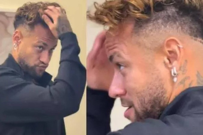 “Penteado para esconder a calvície?”: Novo visual de Neymar para a Copa acende debate sobre avanço da alopecia entre jovens -  (crédito: Observatório dos Famosos)