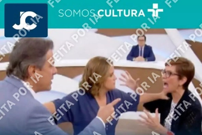 Fraude com IA usa vídeo falso de discussão no Roda Viva como isca; entenda o esquema -  (crédito: Obeservatório da TV)