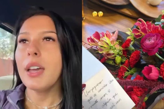 Ana Castela recebe flores de admirador misterioso no Dia dos Namorados e tem reação inesperada -  (crédito: Observatório dos Famosos)