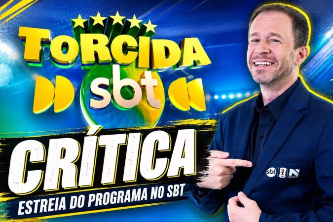 Torcida SBT estreia apostando no carisma de Tiago Leifert e em uma Copa com cara de evento -  (crédito: Obeservatório da TV)