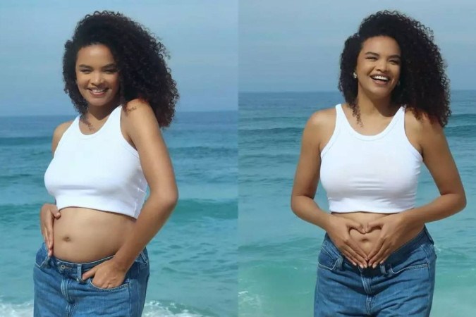 Lucy Ramos anuncia segunda gravidez cerca de um ano após o nascimento da primeira filha -  (crédito: Observatório dos Famosos)