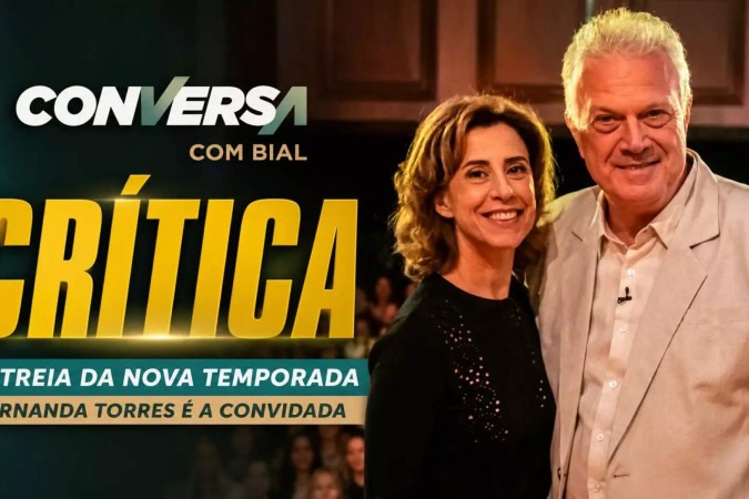 Conversa com Bial volta mais vivo, atual e relevante ao apostar na inteligência de Fernanda Torres -  (crédito: Obeservatório da TV)