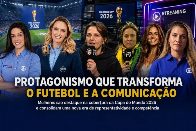 Copa do Mundo 2026 consolida protagonismo feminino e prova que competência não tem gênero na cobertura esportiva -  (crédito: Obeservatório da TV)
