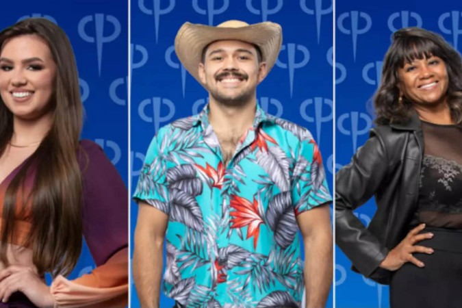 Bianca Becker, Matheus Pantaneiro e Sheila Barbosa disputam o título da primeira temporada de Casa do Patrão -  (crédito: Obeservatório da TV)