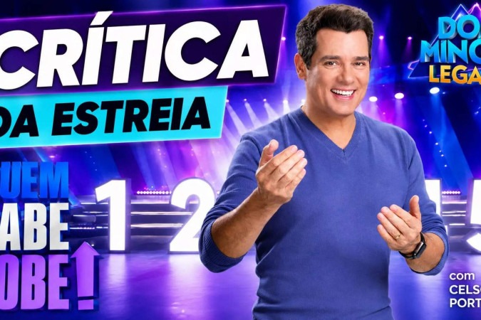 Quem Sabe, Sobe estreia com potencial, mas precisa provar que não é só mais um game show no Domingo Legal -  (crédito: Obeservatório da TV)
